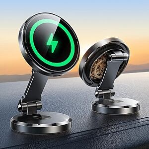 [Prime] Joyroom 15W MagSafe Car Mount Charger w/ 360° Rotatable Panel & Base (Black) $11.19 + Free Shipping